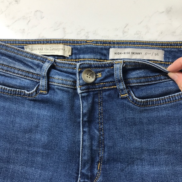 Pilcro and the letterpress Anthropologie High-Rise Skinny Jeans in 26 - Picture 4 of 16